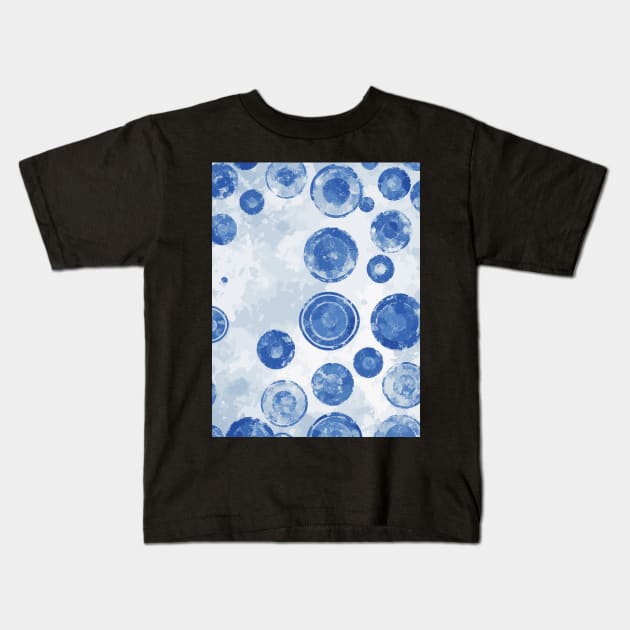 Modern abstract vintage bubbles pattern Kids T-Shirt by TomFrontierArt